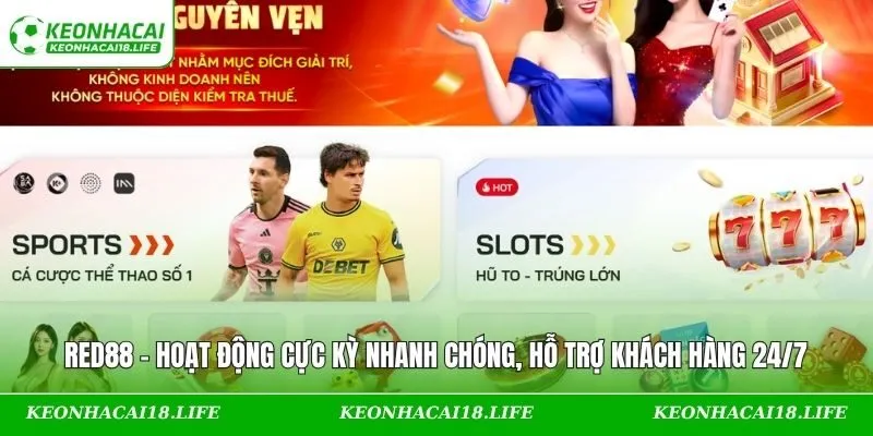 RED88 – Hoạt Động Nhanh Chóng, Hỗ Trợ Khách Hàng 24/7