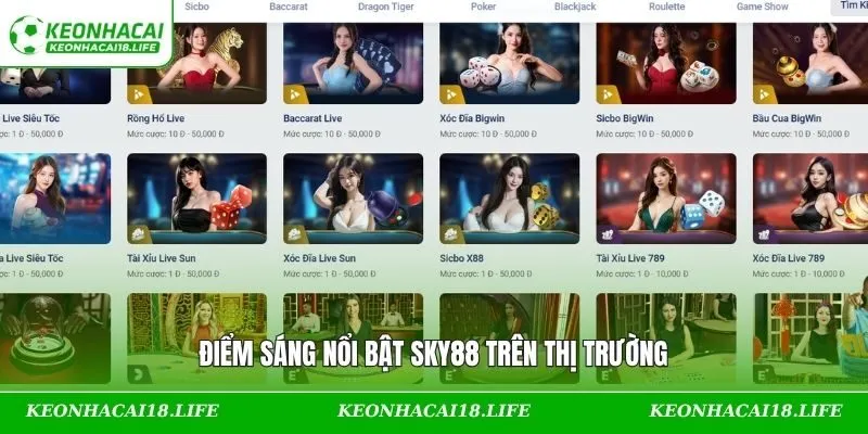 Điểm mạnh khi trải nghiệm tại SKY88